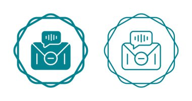 Konuşma baloncukları içeren iki deniz mavisi zarf simgesi