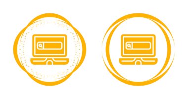 Bilgisayar simgesi beyaz arkaplanda izole edildi. vektör