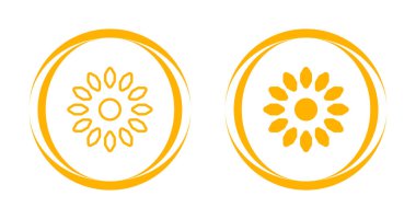 Beyaz arka planda izole bir çiçek seti. bir takım ikonlar. Renkli şekiller. vektör illüstrasyonu