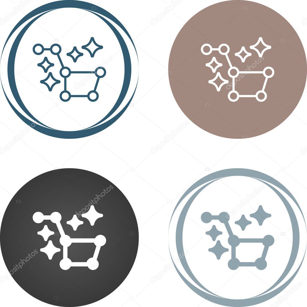 Vector illustration of the Constellation Ursa Major icon on white background