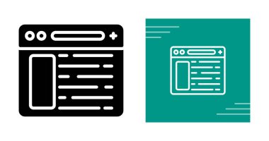 Yatay çizgiler gösteren biçimlendirilmiş tarayıcı pencere simgesi