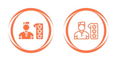 Web uygulamaları için basit bir renk şemasında soyut bir kullanıcı simgesi.