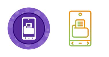 Akıllı telefon illüstrasyonunun içindeki dijital dizin simgesi