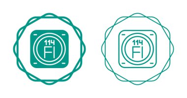 Geometrik kenarlıklı iki teal florin element simgesi