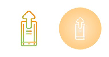 Beyaz arkaplanda akıllı telefonlar ve oklar kümesi, vektör illüstrasyonu  