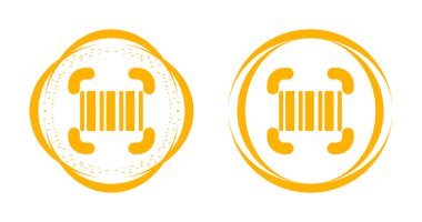 Barkod Tarayıcı simgesi setinin vektör çizimi