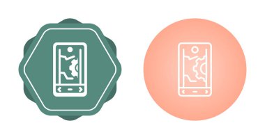 akıllı telefon simgeleri ayarlandı, vektör illüstrasyonu basit tasarım