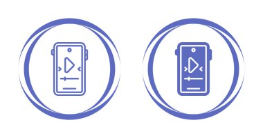 çalma düğmesi simgesi seti, oyuncu, vektör illüstrasyonu 