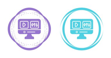 Bilgisayar simgesi. Beyaz arkaplanda vektör illüstrasyonu 