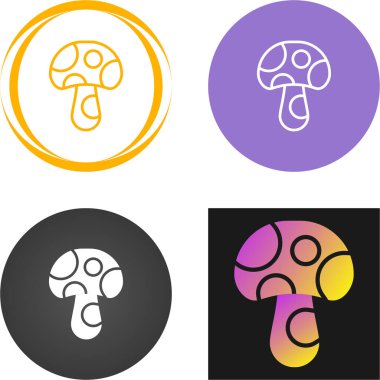 Mantarlar. Web simgeleri basit resimleme       