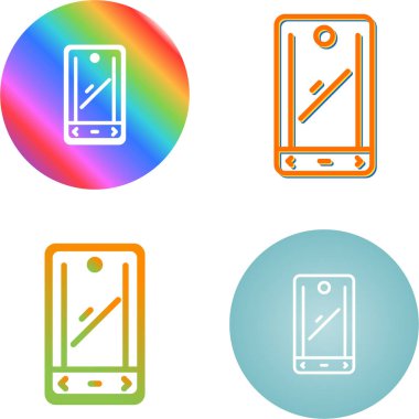 Akıllı Telefon Basit Simgesi, Vektör İllüstrasyonu Beyaz Arkaplanda İzole Edildi 