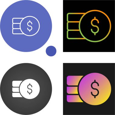 Dolarlı grafik simgeleri, para birimi sembollerinin stilize temsilleri, görsel olarak etkili bir şekilde finansal temaları tasvir eder 