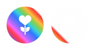 Beyaz arkaplanda çiçek simgeleri kümesi, vektör illüstrasyonu