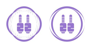 mini-jack eklentileri beyaz arkaplan üzerine simge ayarlar