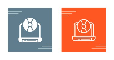 Renkli arka planlara karşı iki stilize elektrikli fan.