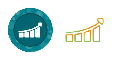 Diyagram grafik simgesi. Finansal tablo. Beyaz arkaplanda iş işareti izole edildi