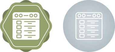 Web sayfası modern satır simgesi