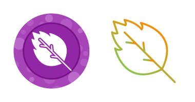 Basit özet şekilli renkli yaprak simgeleri