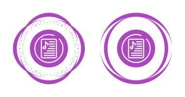 müzik listesi web simgesi vektör illüstrasyonu