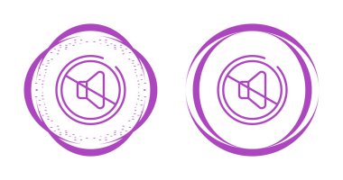 Simge vektör illüstrasyon tasarımını sessize al