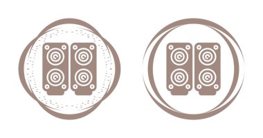 Hoparlörler web simgeleri vektör illüstrasyonu 