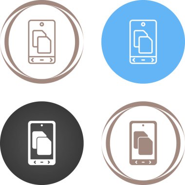 Akıllı telefon simgesi beyaz arkaplanda izole edildi. renkli vektör illüstrasyonu 