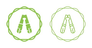 Kablo Crimper simgeleri seti, vektör illüstrasyonu basit tasarım