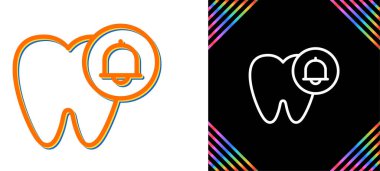 Diş simgesi izole edilmiş vektör çizimi