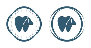 Diş kliniği logosu şablonu, diş simgesi, vektör illüstrasyonu beyaz arkaplanda izole edildi 