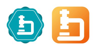 mikroskop simgeleri, web illüstrasyonu basit tasarım