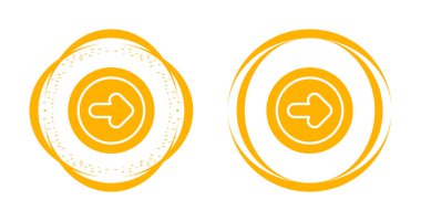 Beyaz arkaplanda ok simgesi. Ok yön bulma, ok imleci, çıkış ve tahliye işaretini gösteriyor. Ok doğru yönde.