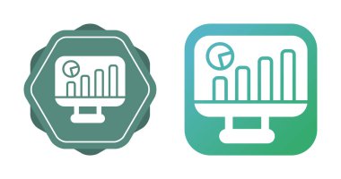 Diyagram grafik simgesi. Finansal tablo. Beyaz arkaplanda iş işareti izole edildi