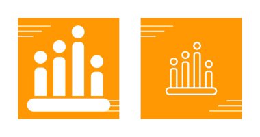 Bar Grafik Simgesi Vektör İllüstrasyonu. Beyaz Arkaplanda Çubuk Çizelgesi Sembolü İzole Edildi