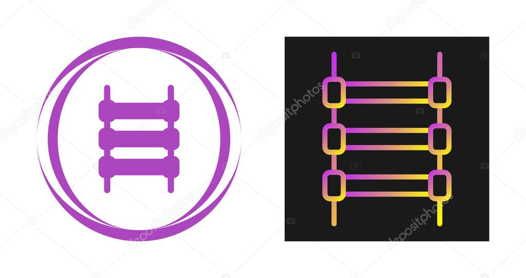 Set of track rails icons isolated on white background, vector illustration