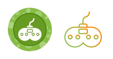 Renkli dış hatları olan Retro oyun denetleyici simgeleri