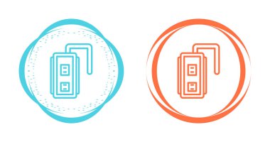 Elektrik soket vektör simgesi. Kablo ağ filtresi sembolü