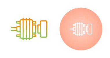 Dvi simgeleri ayarlandı. Web basit illüstrasyonu