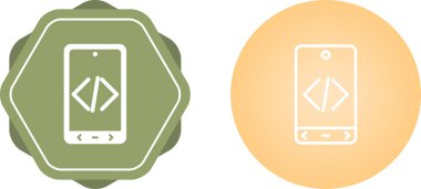 Akıllı Telefon Basit Simgesi, Vektör İllüstrasyonu Beyaz Arkaplanda İzole Edildi 