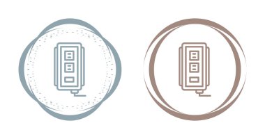 Minimalist simgeler dairelerin içinde elektrik şeritlerini gösteriyor