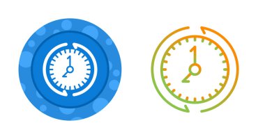 Saat simgelerini ayarla. Web illüstrasyonu