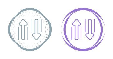 Beyaz arkaplanda izole edilmiş çizgi ok simgeleri. Ok yön işareti. işaret ok simgesi. Renkli taslak konsepti. vektör illüstrasyonu