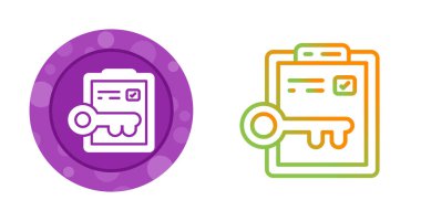 Anahtar sembolleri ve işaretleri içeren pano simgeleri