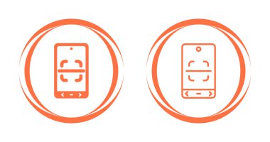 akıllı telefon web simgesi vektör illüstrasyonundaki kamera