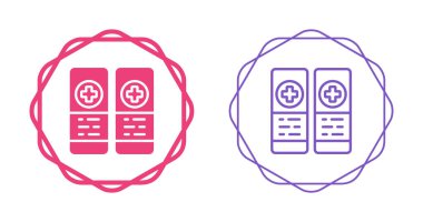 Dairesel dekoratif çerçevelerin içinde tıbbi uzaktan kontroller