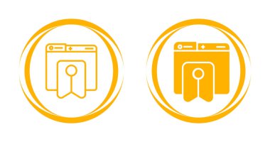 Web sitesi yer imi favori web sayfası vektör simgesi
