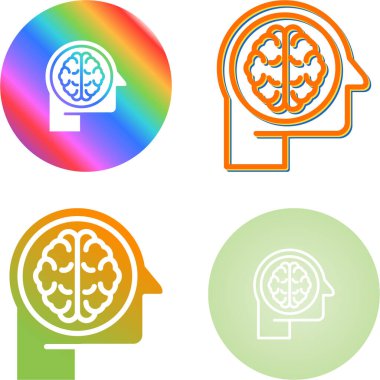 Beyin web simge vektör çizim