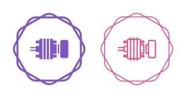 Dvi simgeleri ayarlandı. Web basit illüstrasyonu