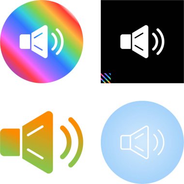 ses düğmesi simgeleri beyaz arkaplanda izole edildi