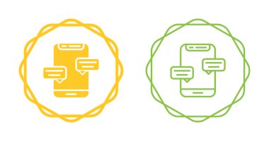 Akıllı telefon mesajlaşması simgeleri gösteriliyor
