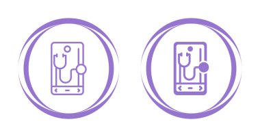 akıllı telefon simgeleri ayarlandı, vektör illüstrasyonu basit tasarım